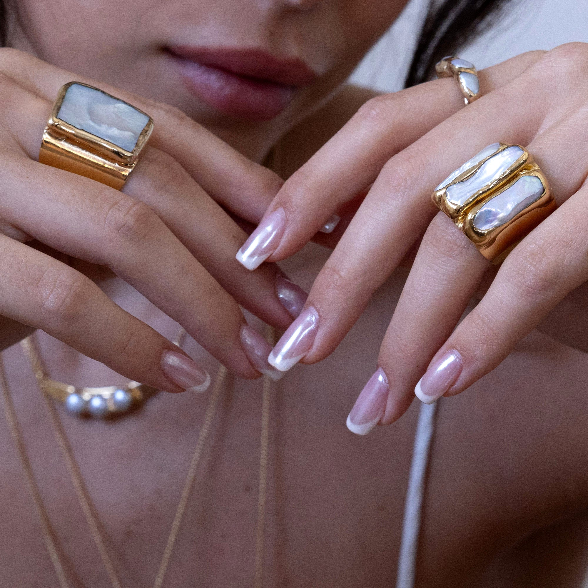 Gold Pearl Ring