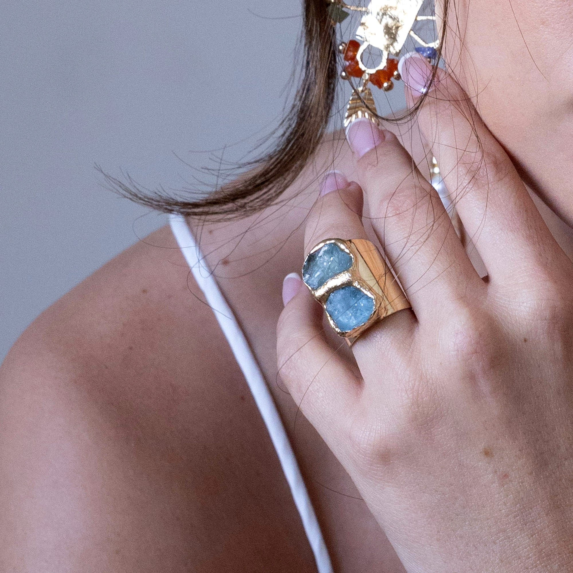 Double Birthstone Ring