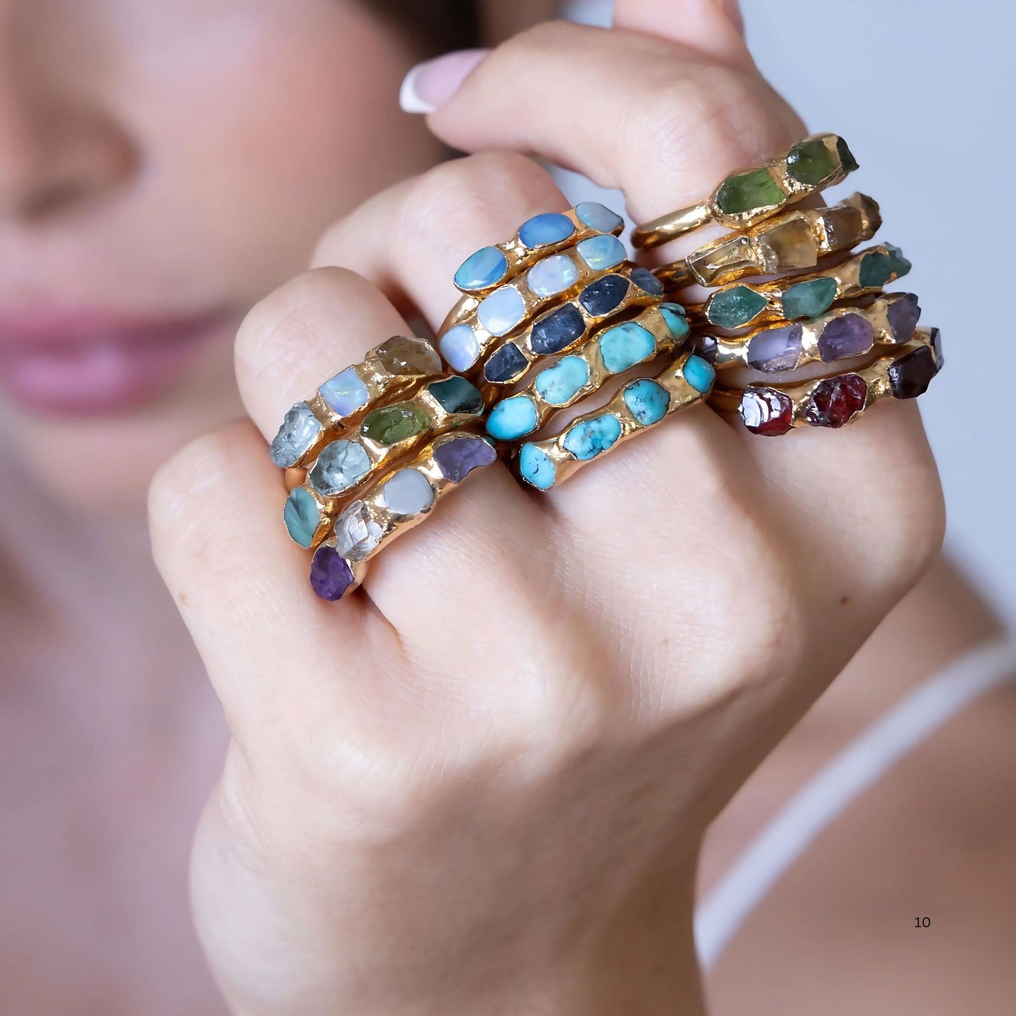 Personalized Jewelry Gift Ring, Raw Birthstone Ring, Birthstone Jewelry Gift, Personalized Stone Ring, Stacking Rings, Stackable Gemstone Ring, women's ring, Gift For Her.