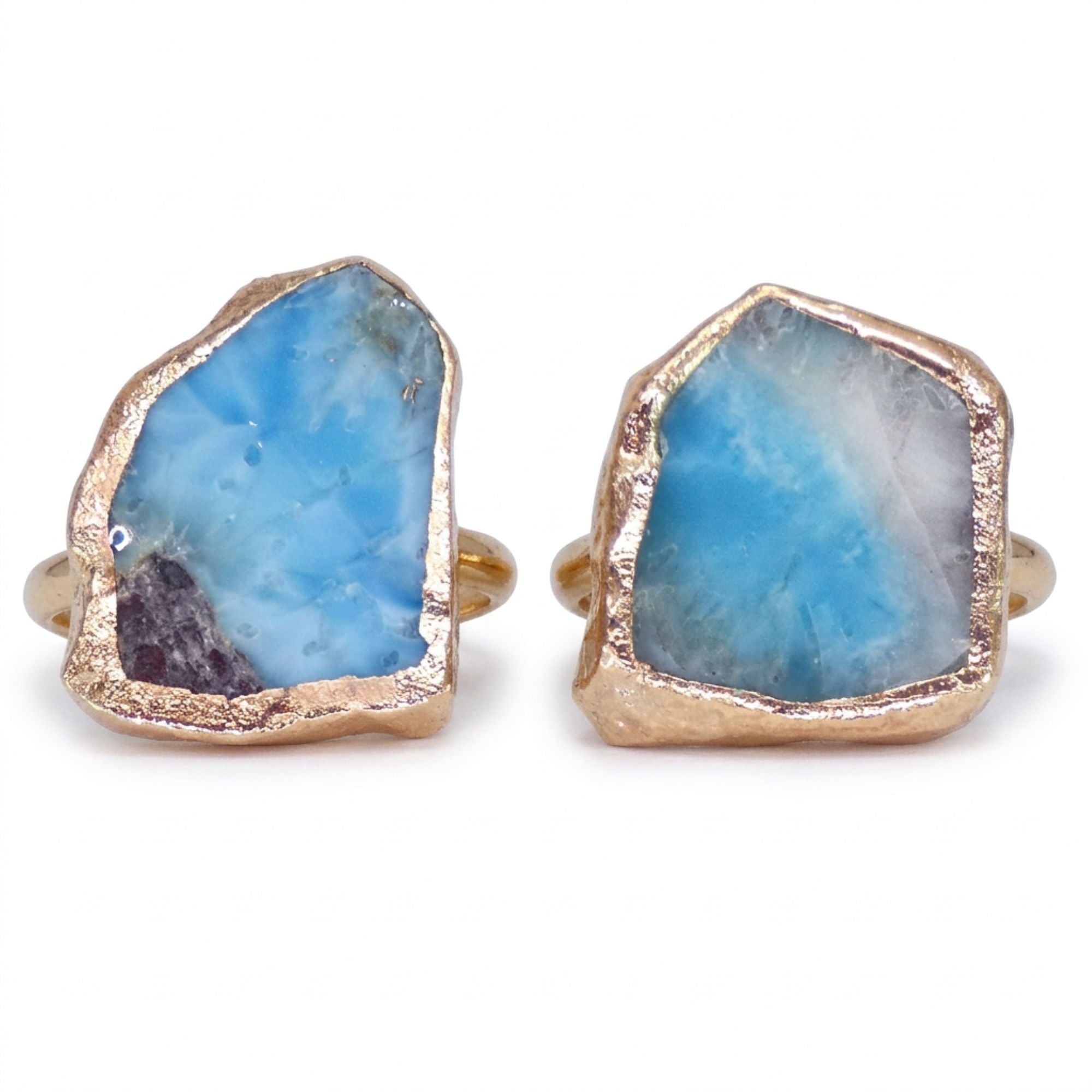 Raw Larimar Ring