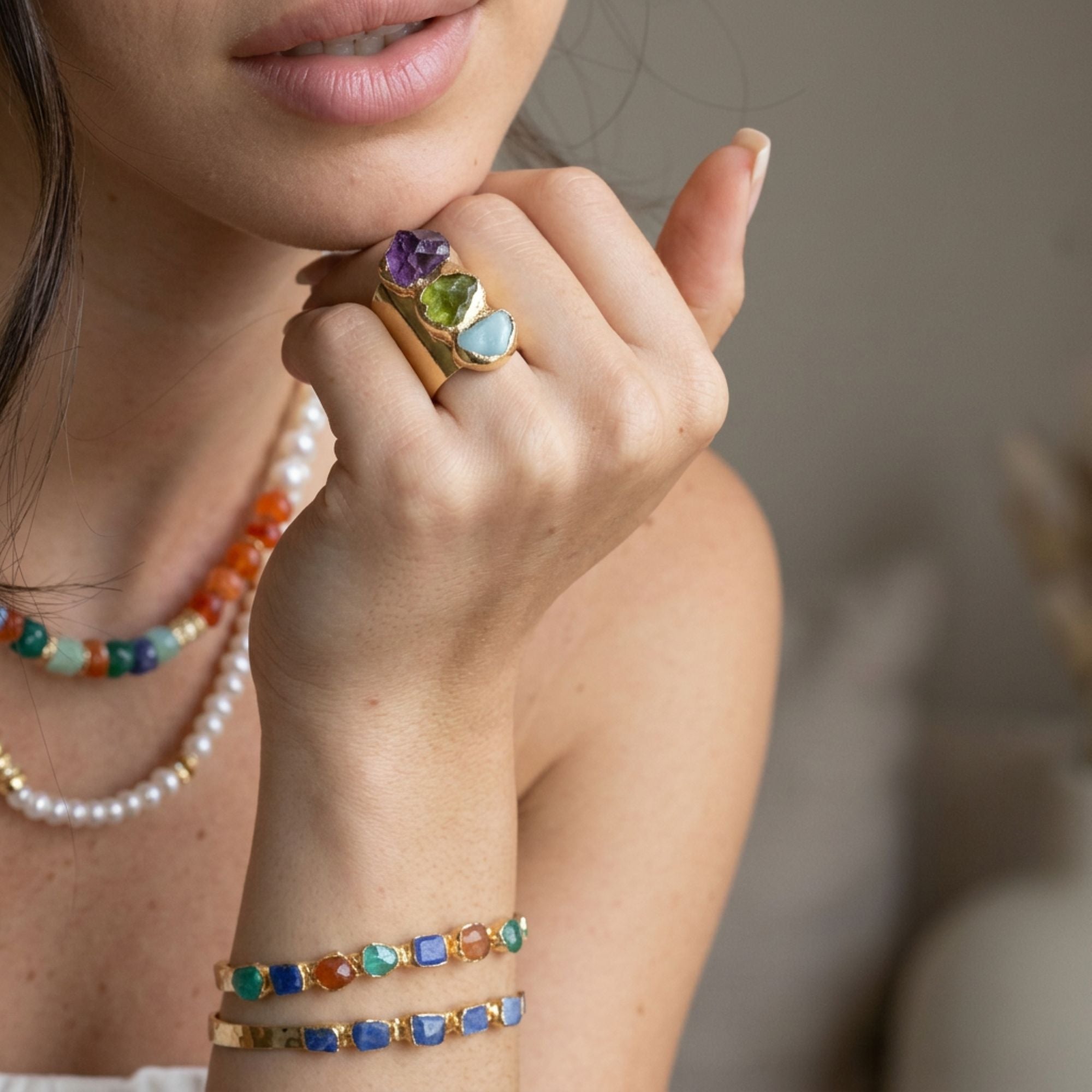 Birthstone Ring - Adjustable Custom Ring