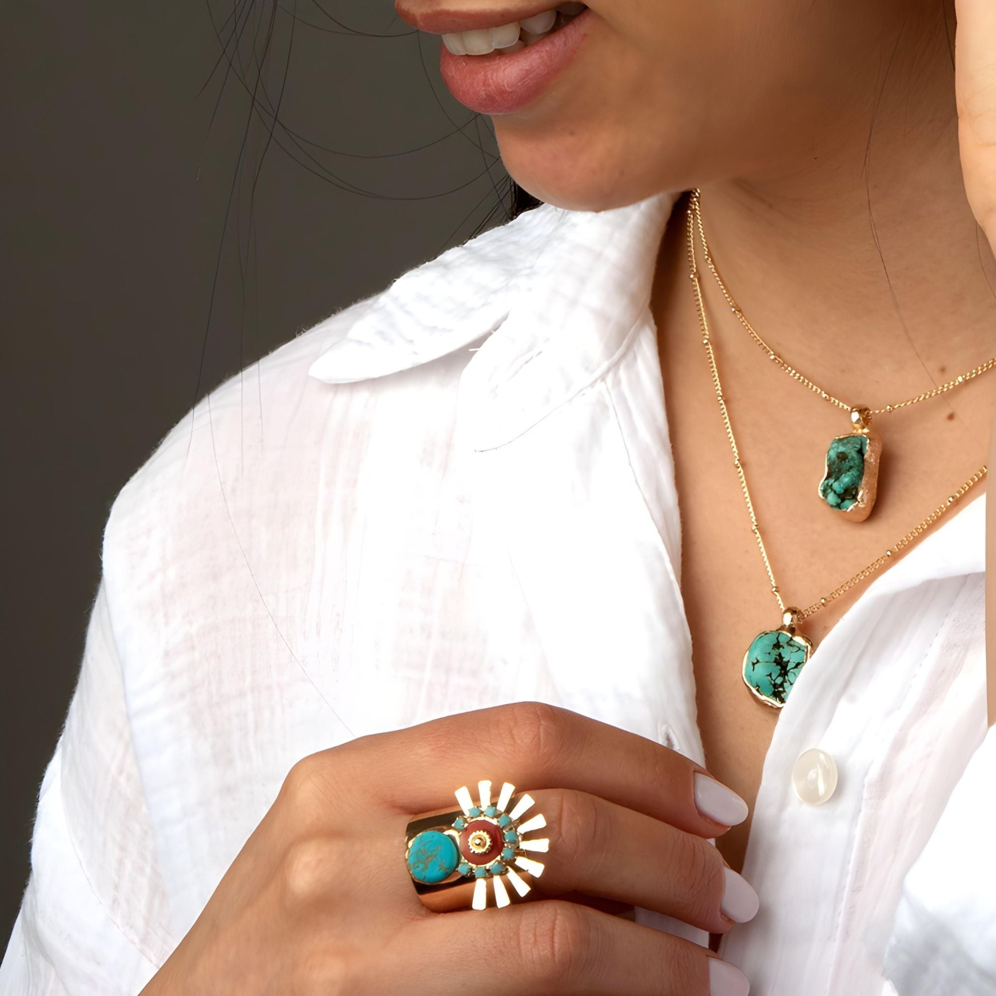 Turquoise Nugget Necklace