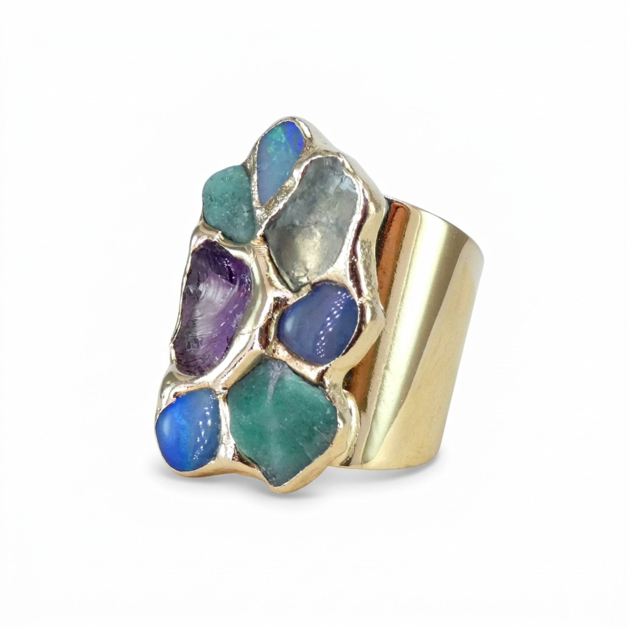 Birthstone Ring -Cluster Adjustable Custom Ring