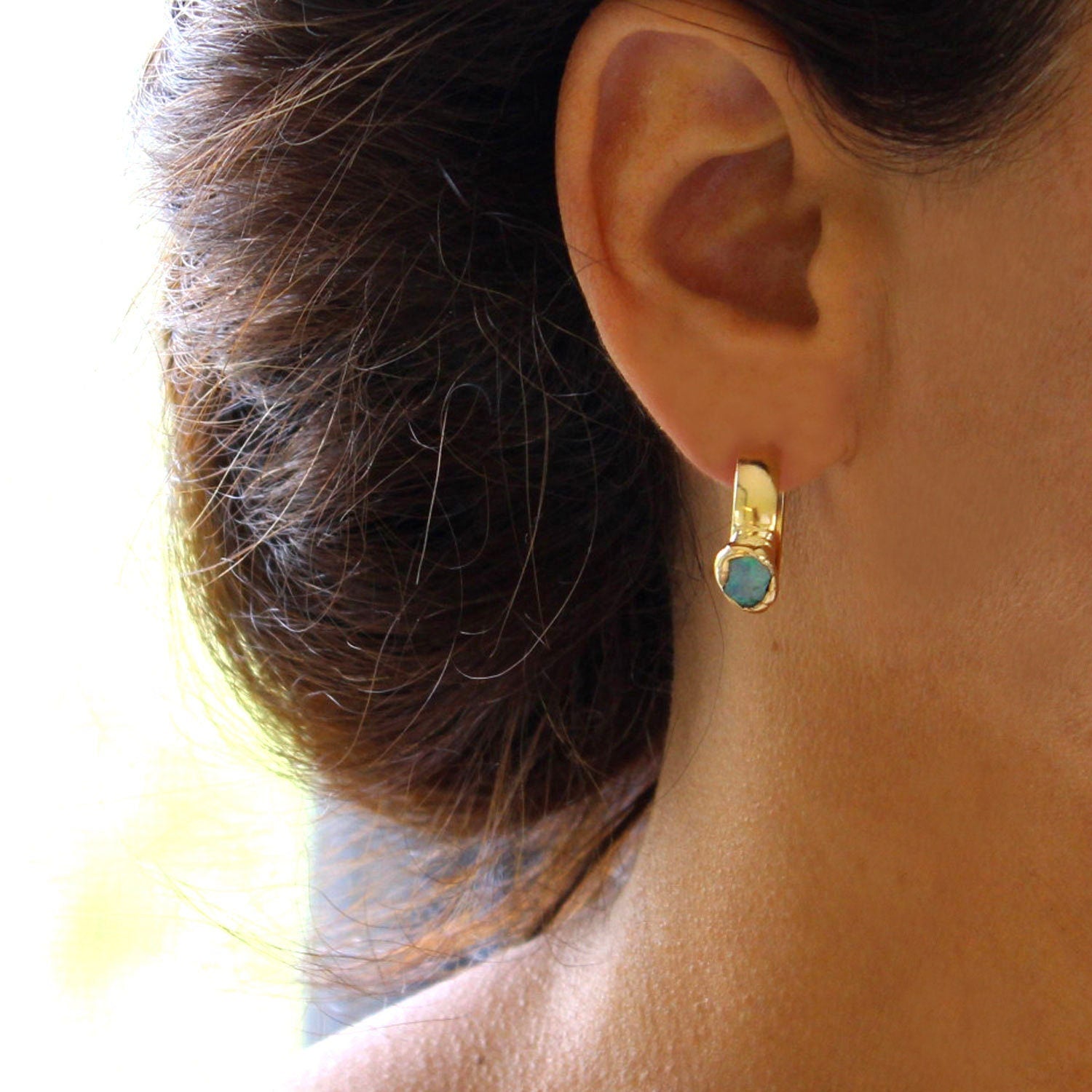 Turquoise Hoop Earrings