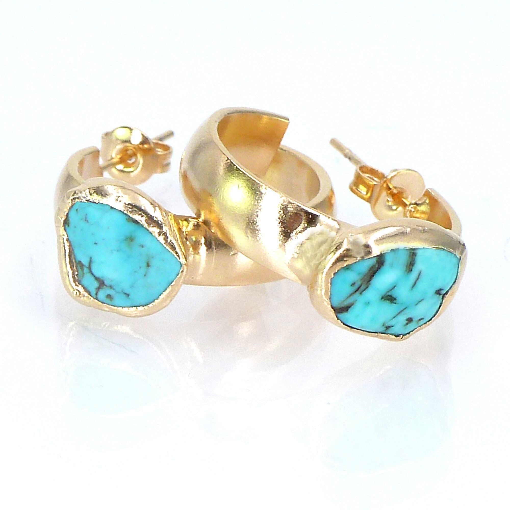 Turquoise Hoop Earrings