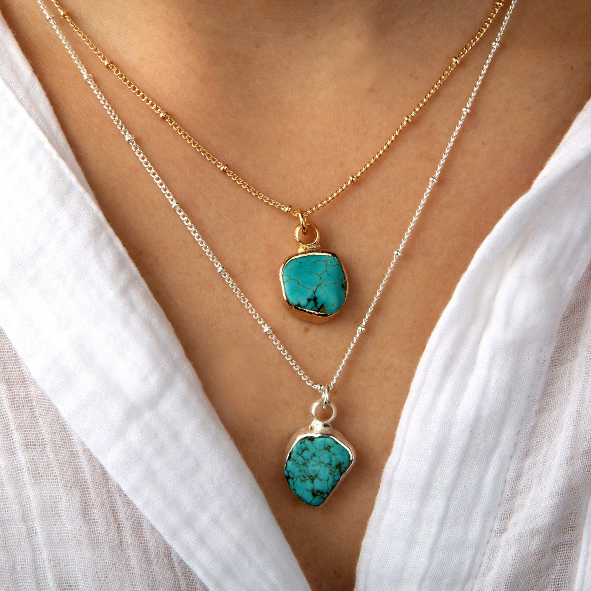Small Slab Turquoise Necklace