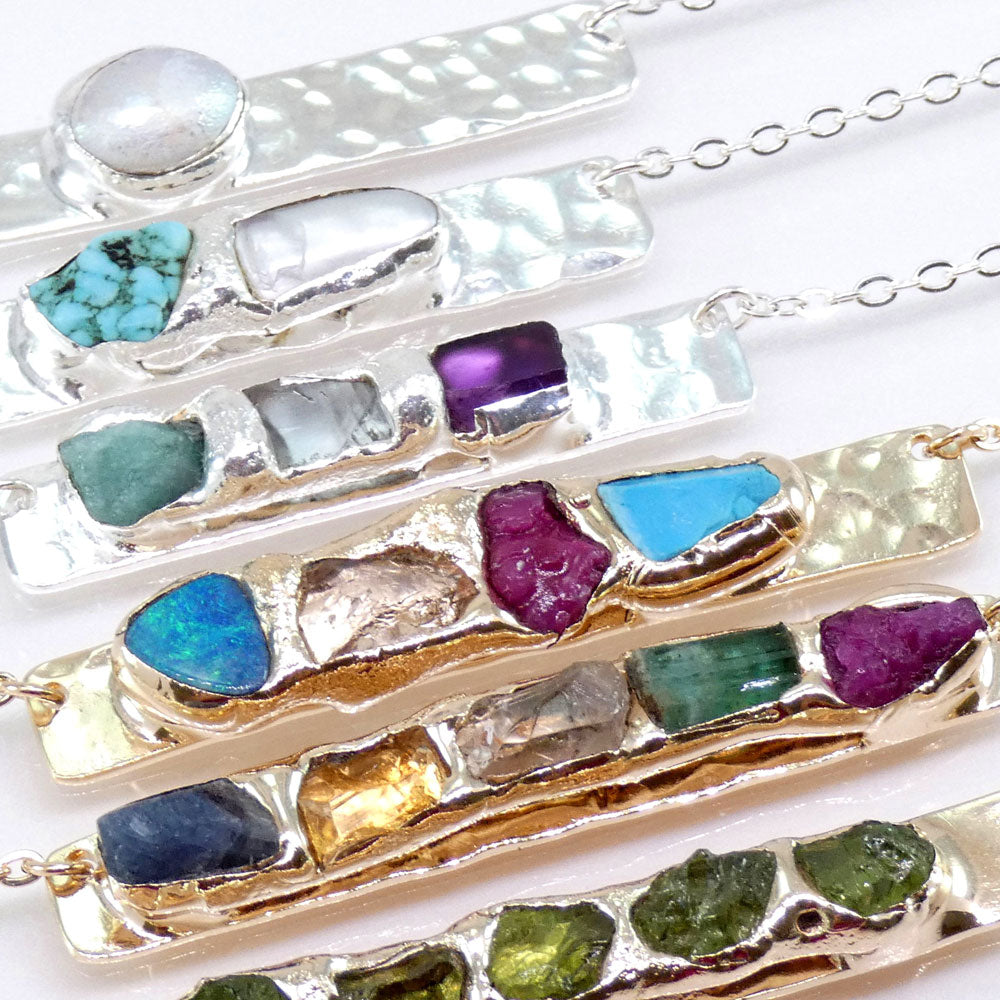 Birthstone Bar Necklace - Horizon
