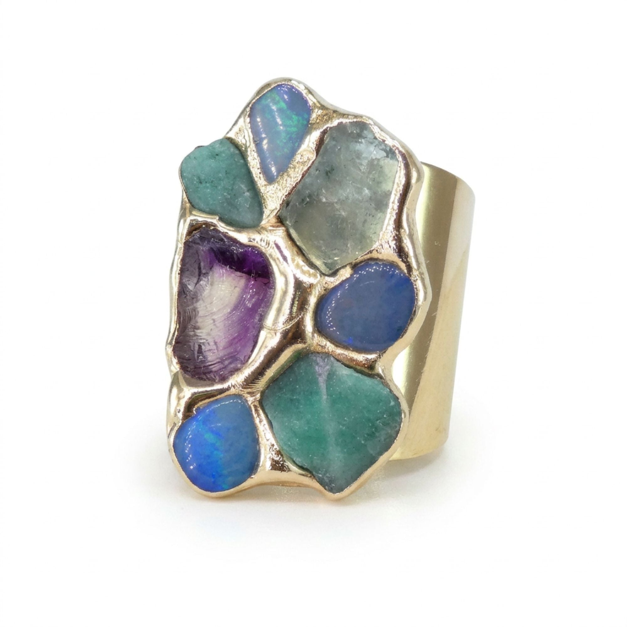 Birthstone Ring -Cluster Adjustable Custom Ring
