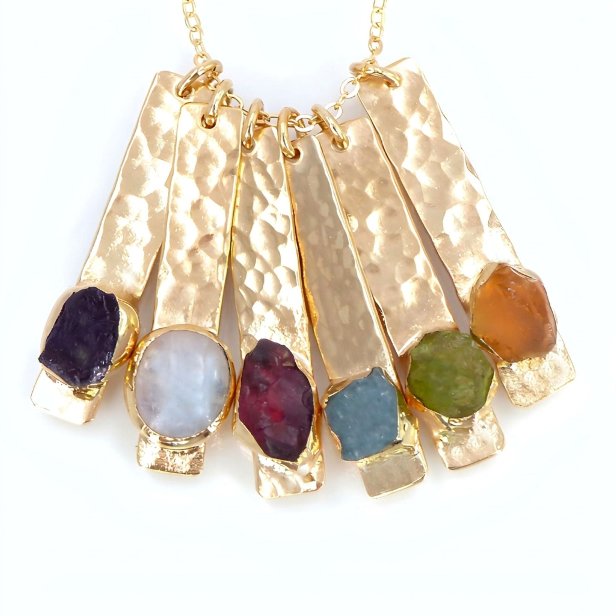 Birthstone Bar Necklace - Vertical