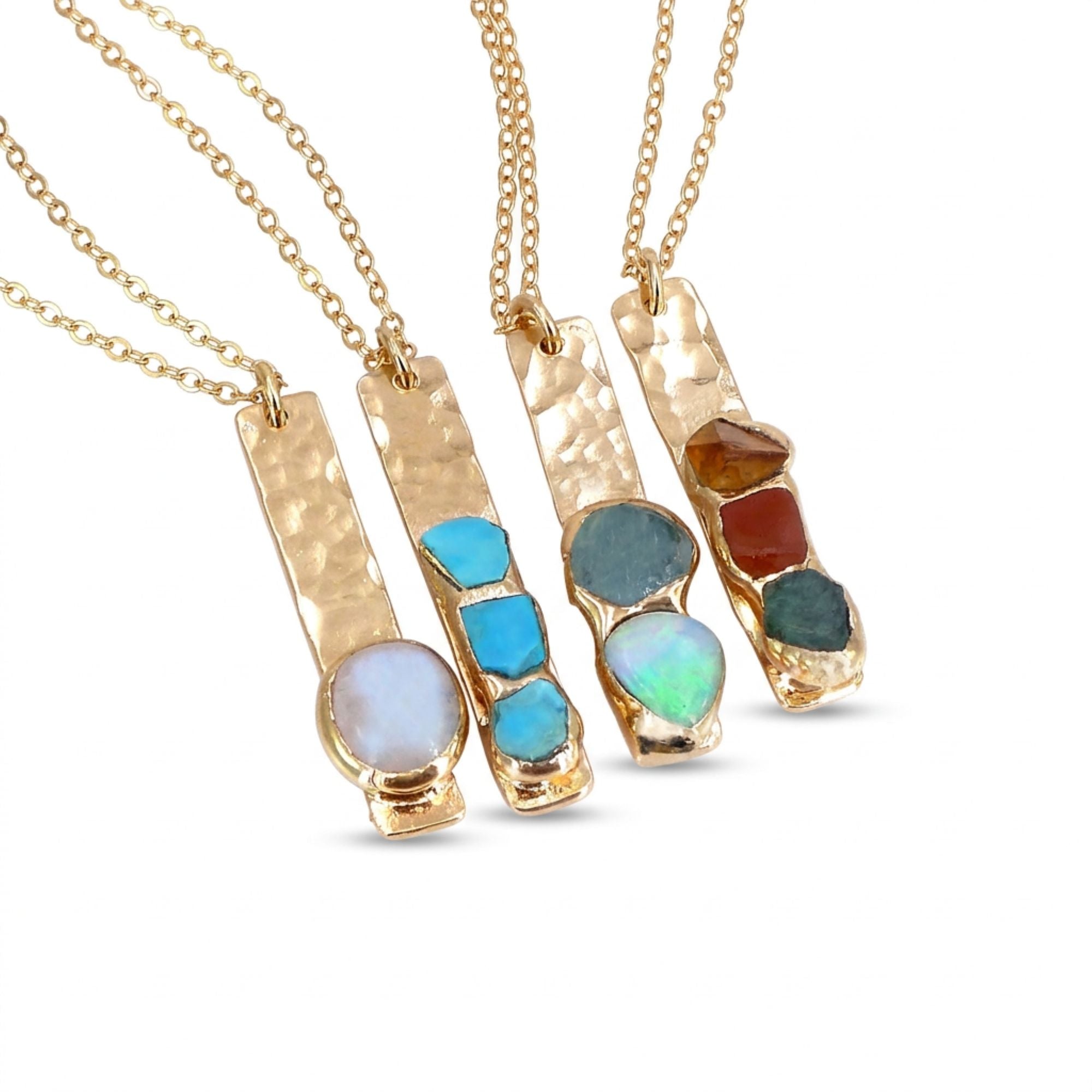 Birthstone Bar Necklace - Vertical