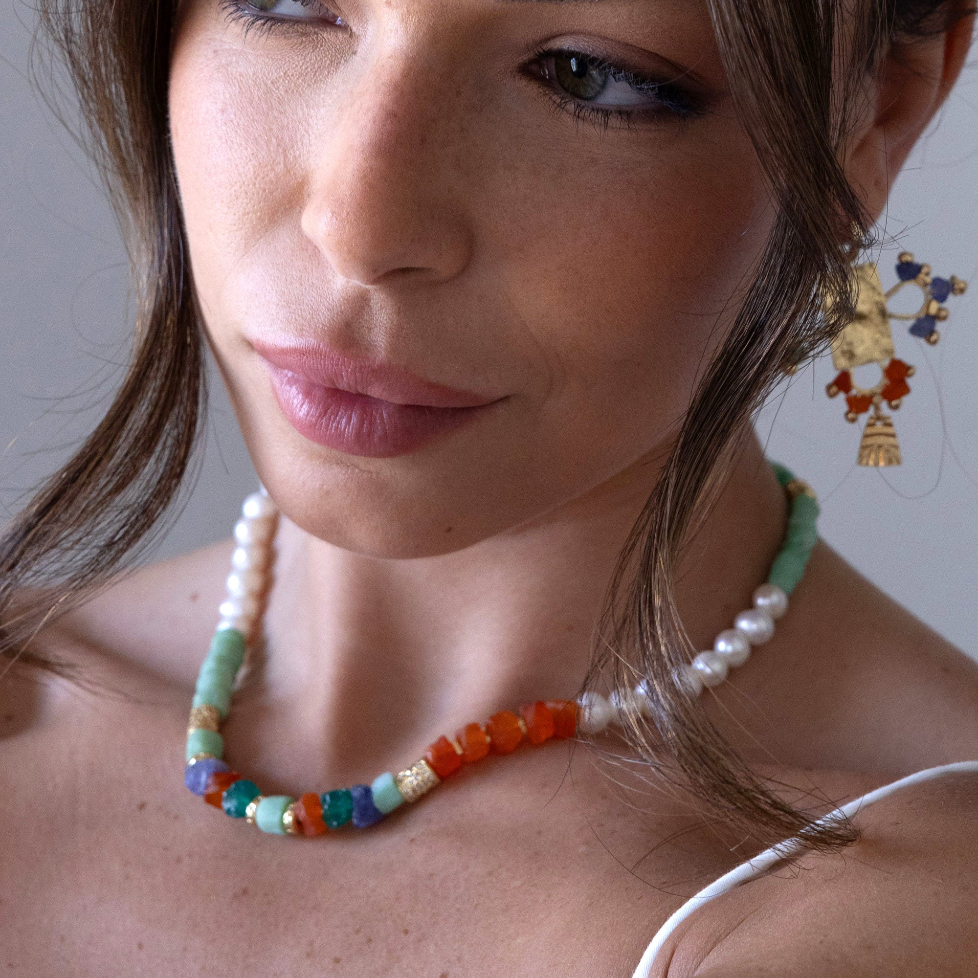 Semi Precious Beaded Necklace