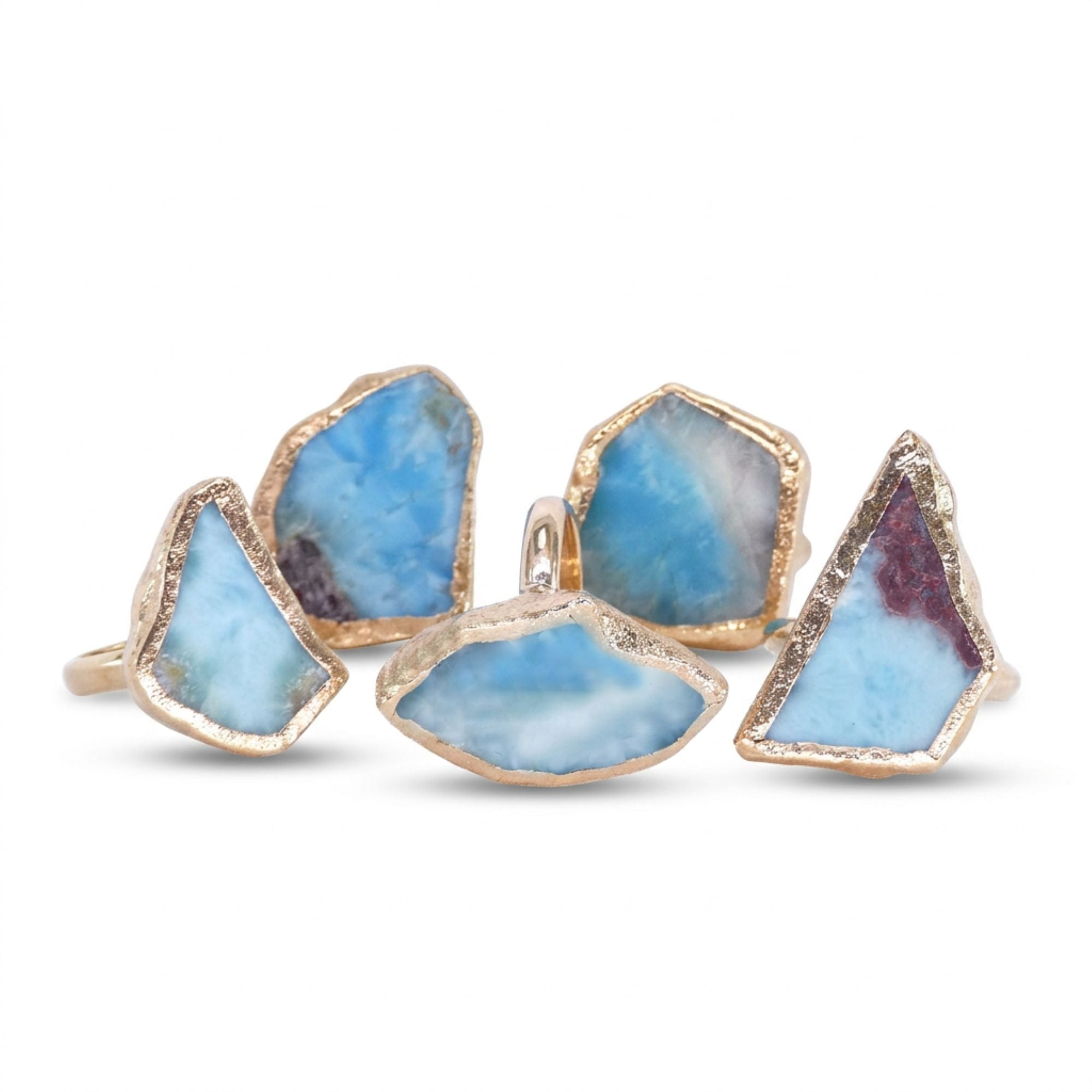 Raw Larimar Ring