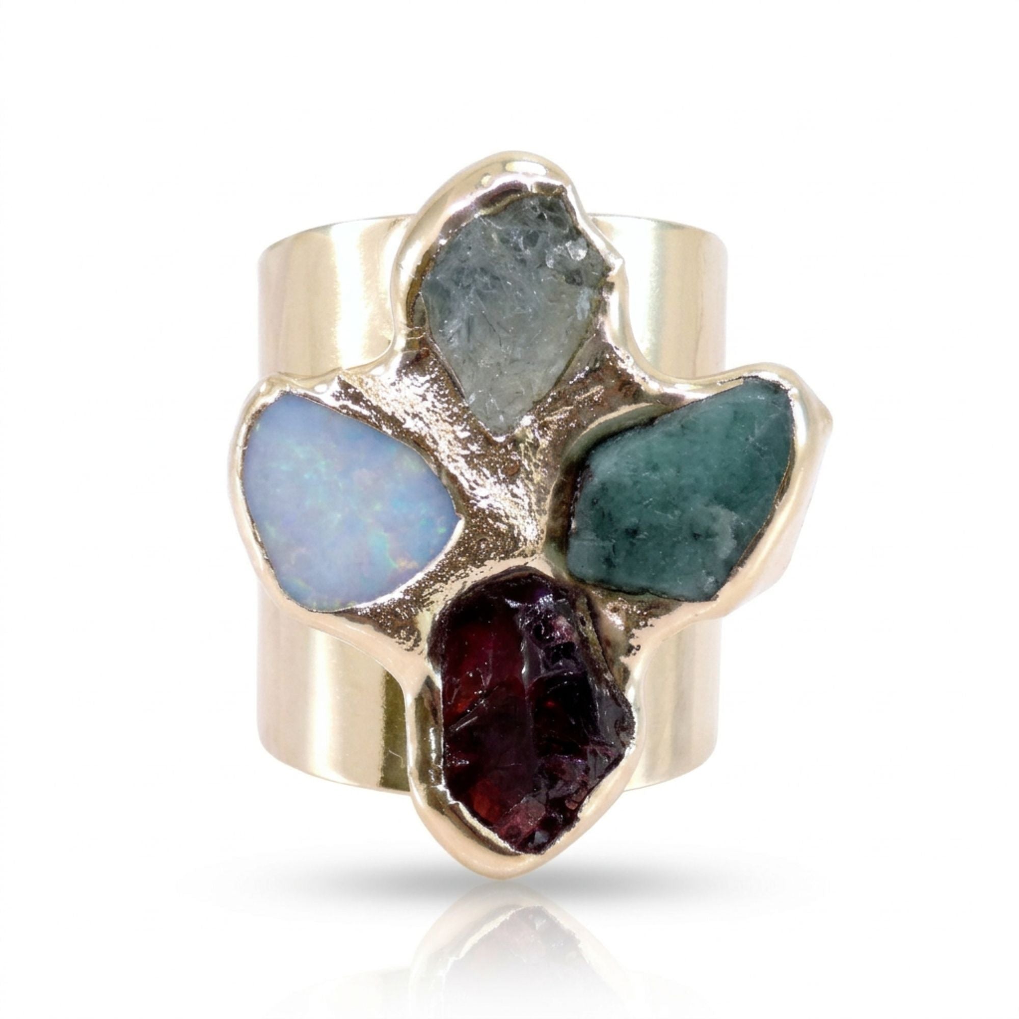 Birthstone Ring -Cluster Adjustable Custom Ring