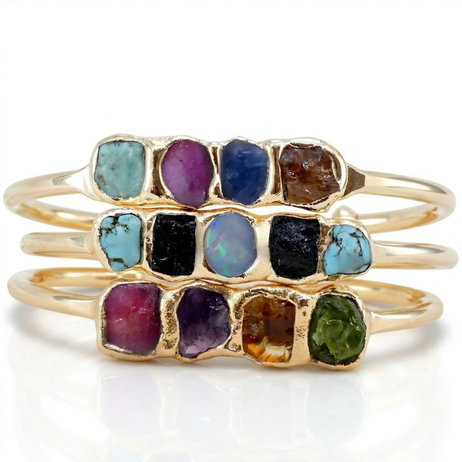 Birthstone Bracelet Row – handmade bracelet by Inbal Mishan
