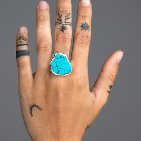 Raw Turquoise Ring.