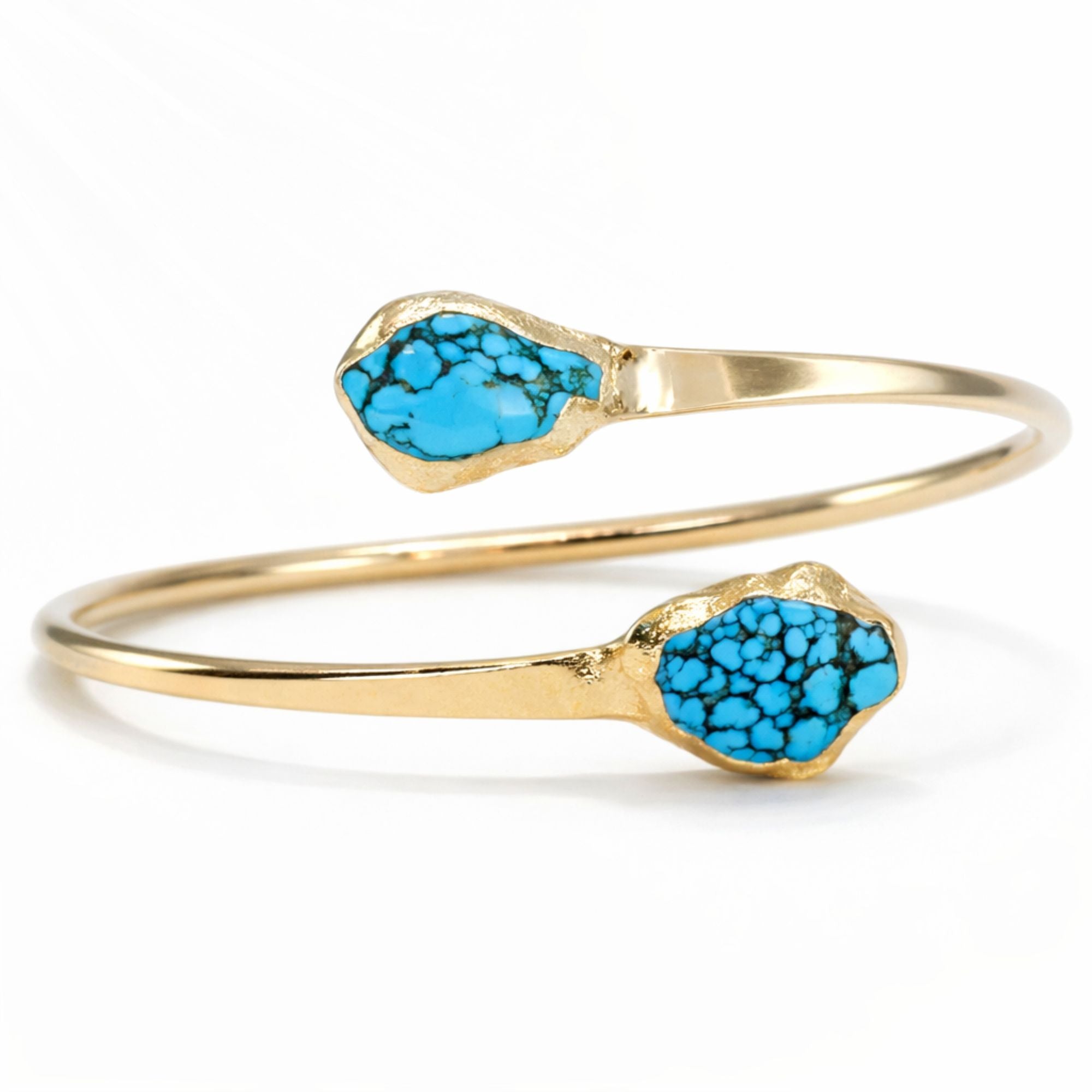 Double Cuff Turquoise Bracelet