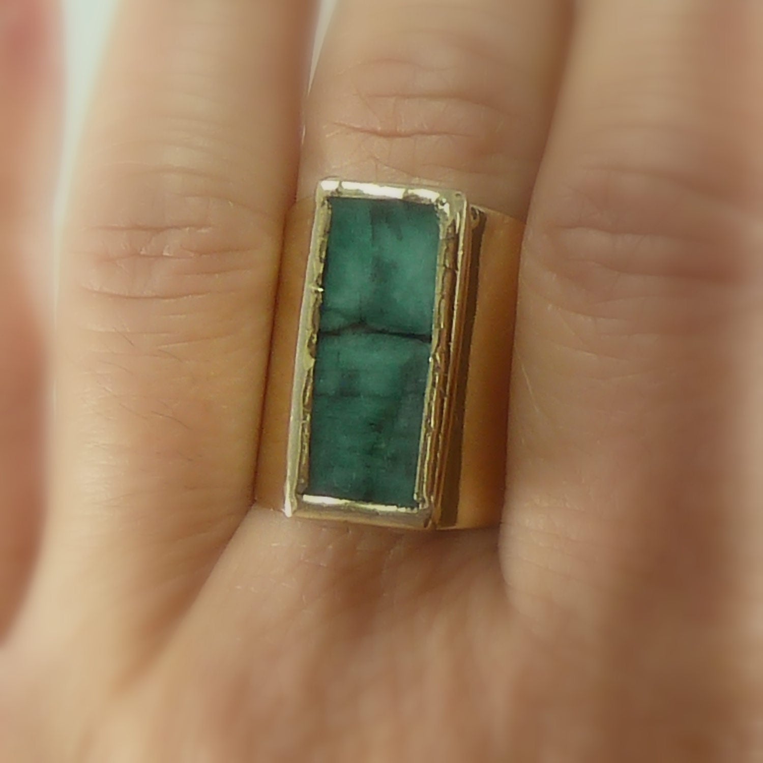 Raw Emerald Ring