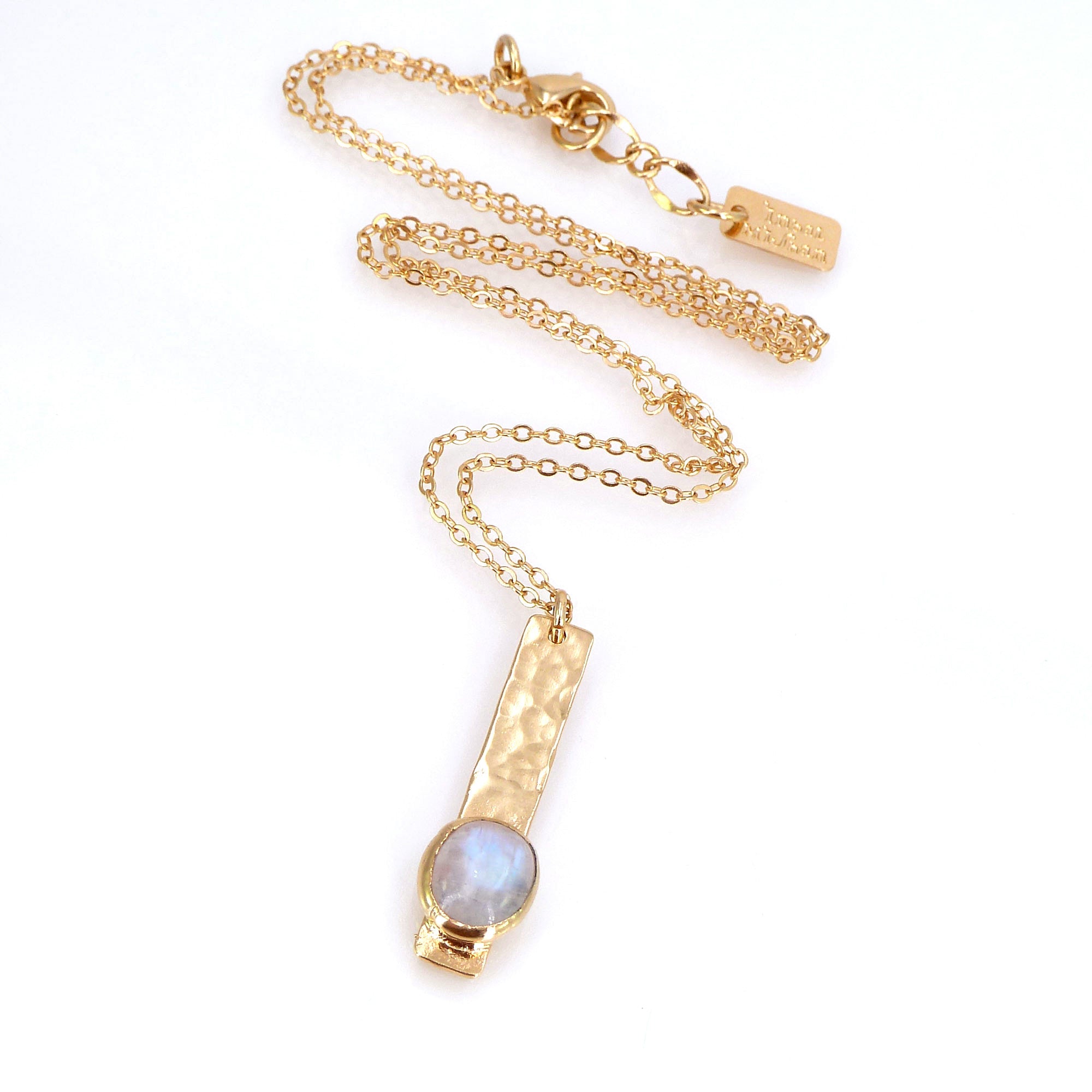 Birthstone Bar Necklace - Vertical