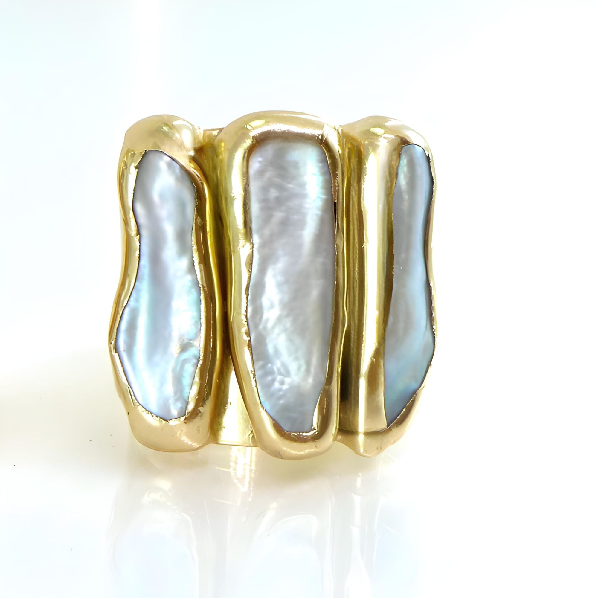 gold-pearl-ring-triple-row-pearl-ring-18k-gold-plated-silver-band-20mm-wide-statement-ring-women-june-birthstone-gift