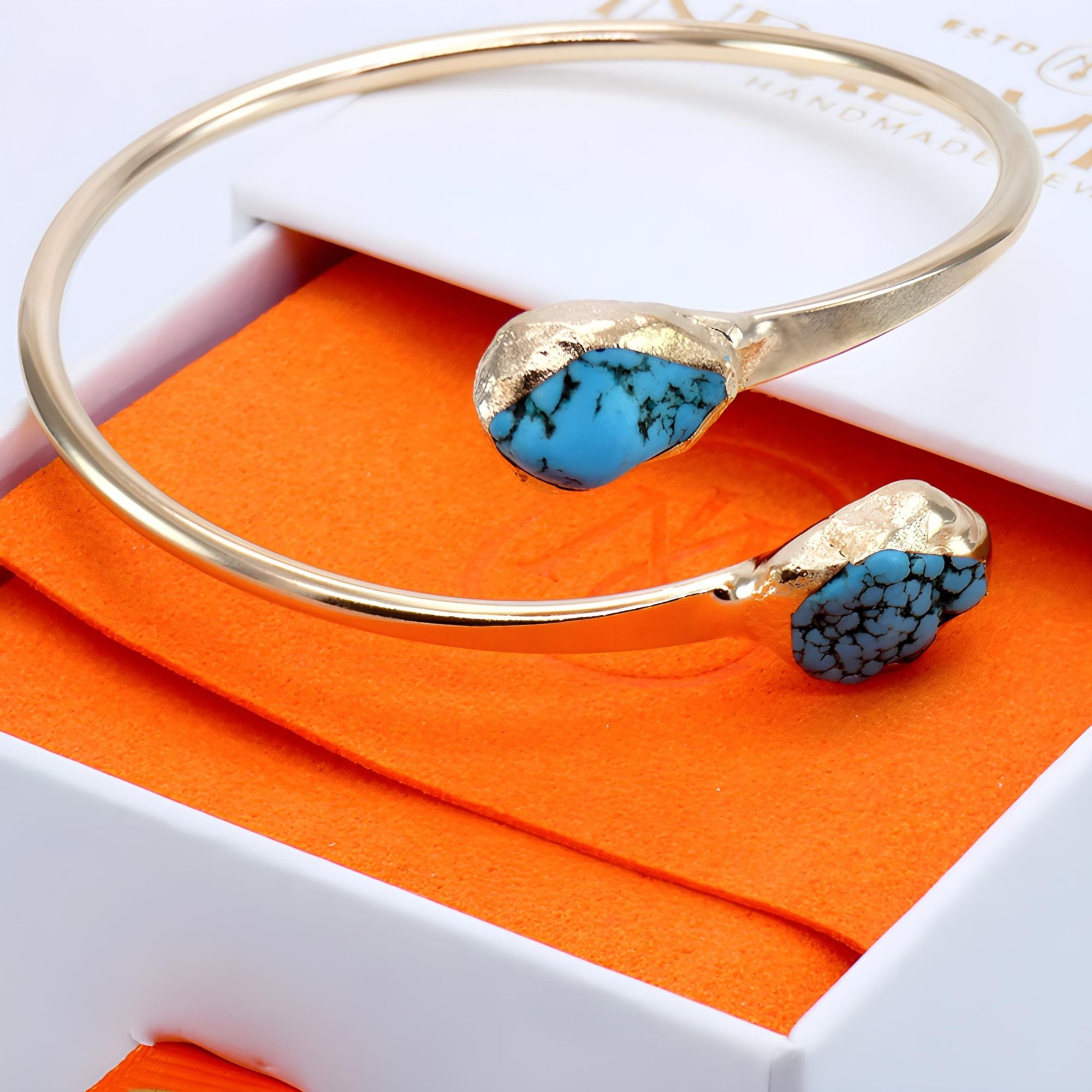 Double Cuff Turquoise Bracelet