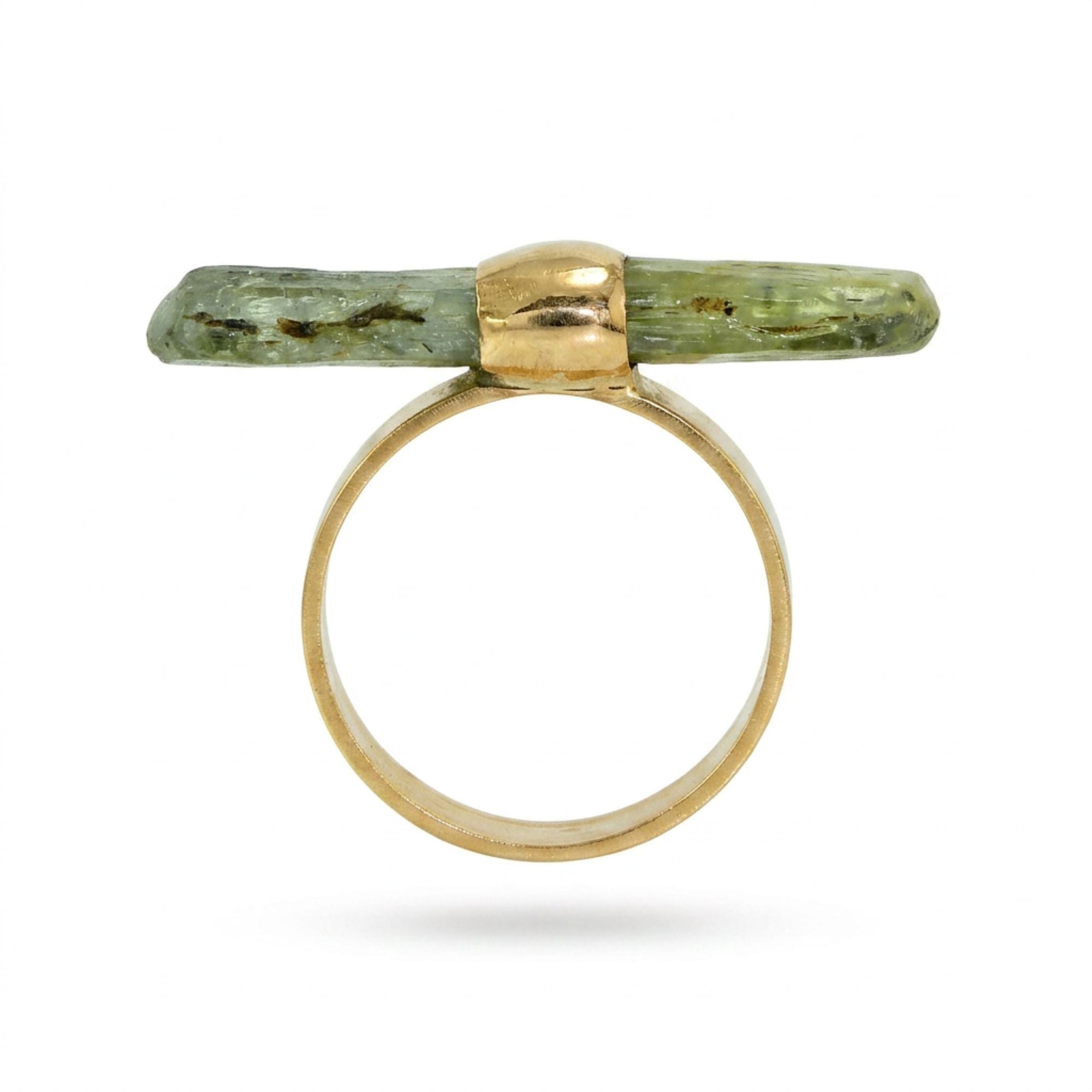 Green Kyanite Bar Ring