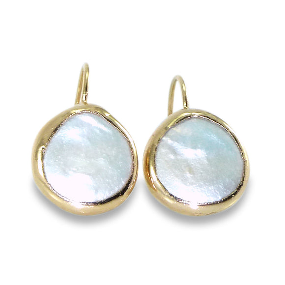 Coin Pearl Earrings.