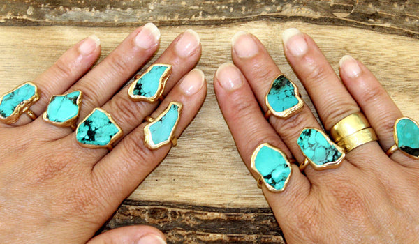Raw Turquoise Ring.