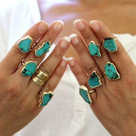 Raw Turquoise Ring.