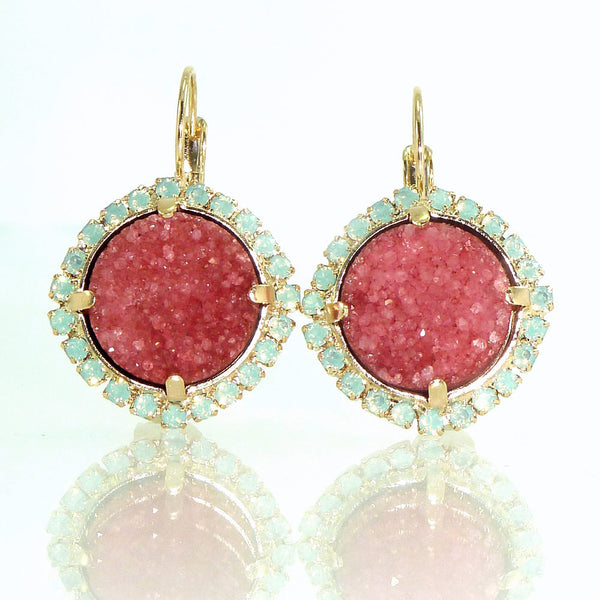 Dangle Druzy Earrings.