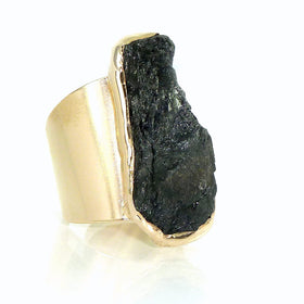 Raw Tourmaline ring.