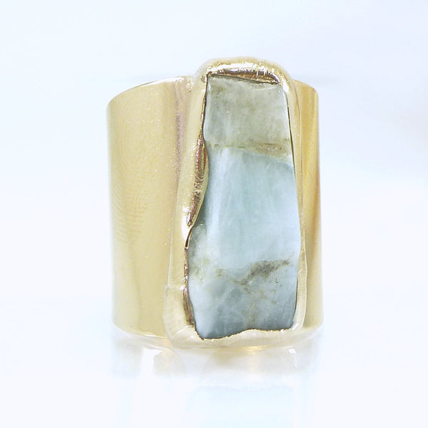 Raw Aquamarine Ring.