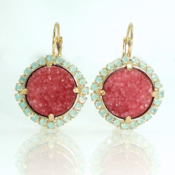 Dangle Druzy Earrings.