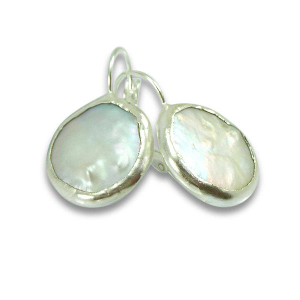 Coin Pearl Earrings.