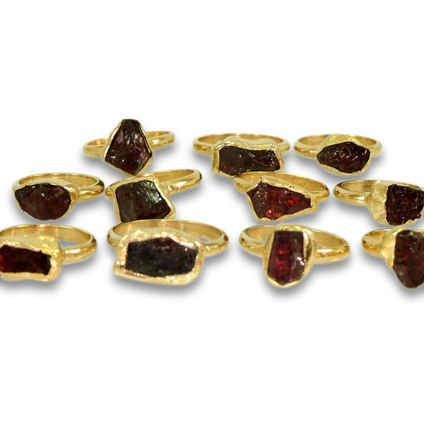 Raw Garnet Ring.