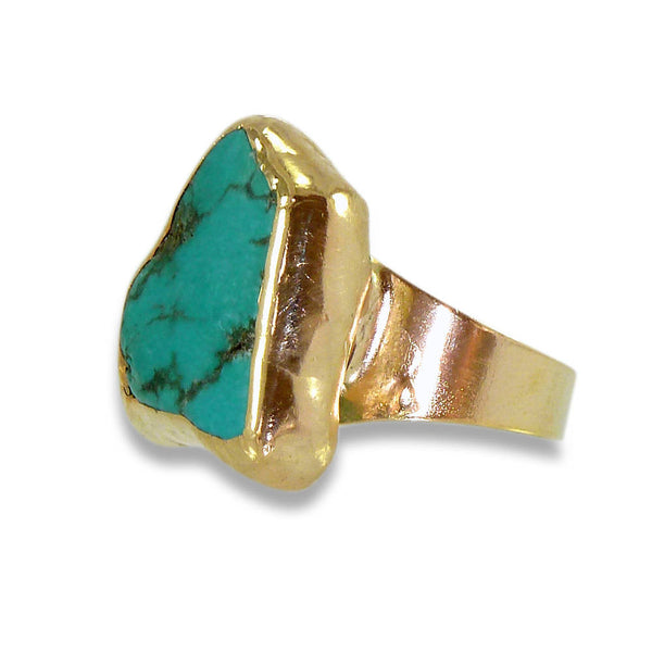 Raw Turquoise Ring.