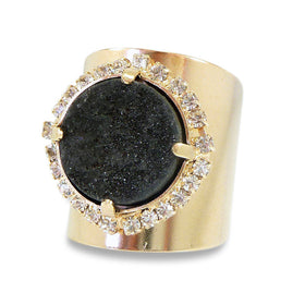 Black Druzy Ring.