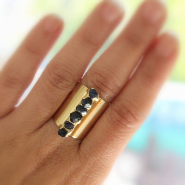 Raw Sapphire Ring.