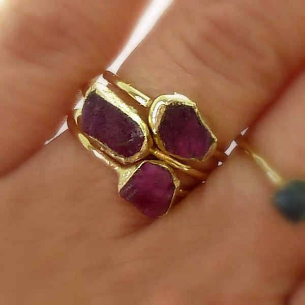 Raw Ruby Ring.