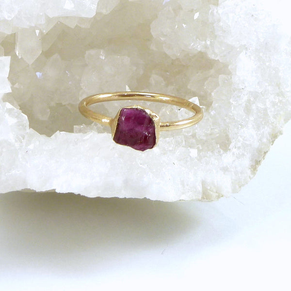 Raw Ruby Ring.