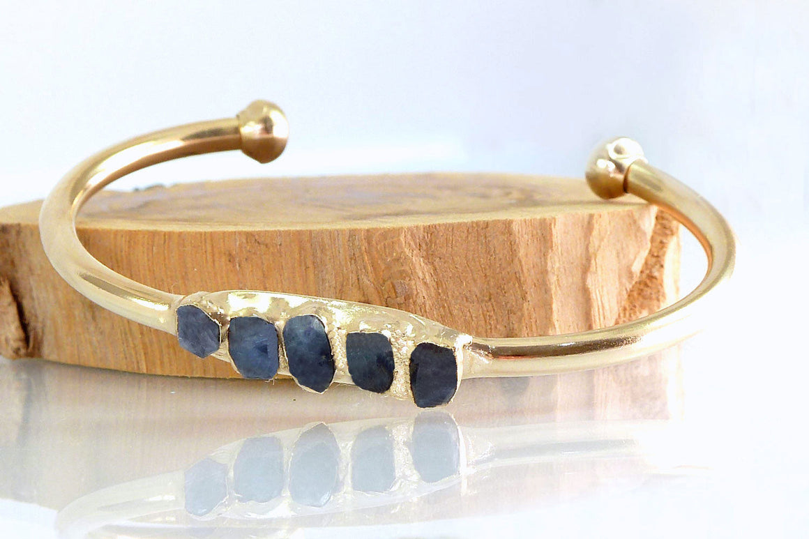 Raw Sapphire Bracelet.