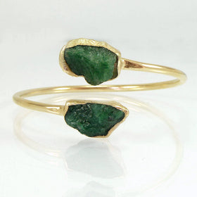 Raw Emerald Bracelet.