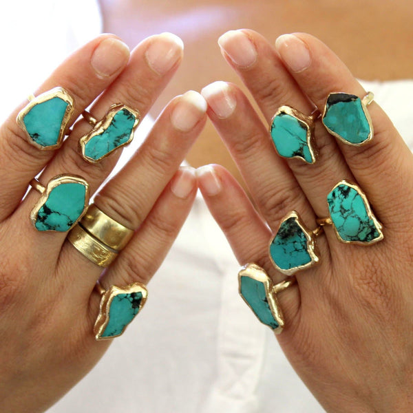 Raw Turquoise Ring.