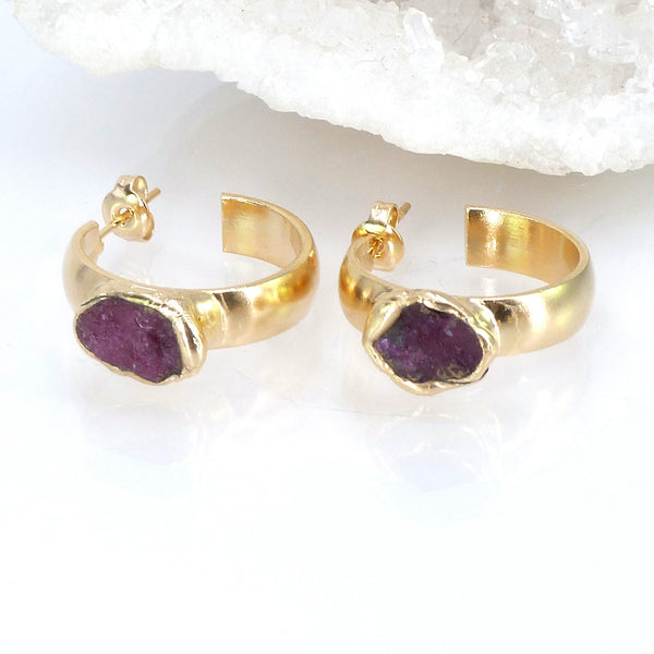 Ruby Earrings, July Birthstone Earrings.