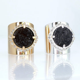 Black Druzy Ring.