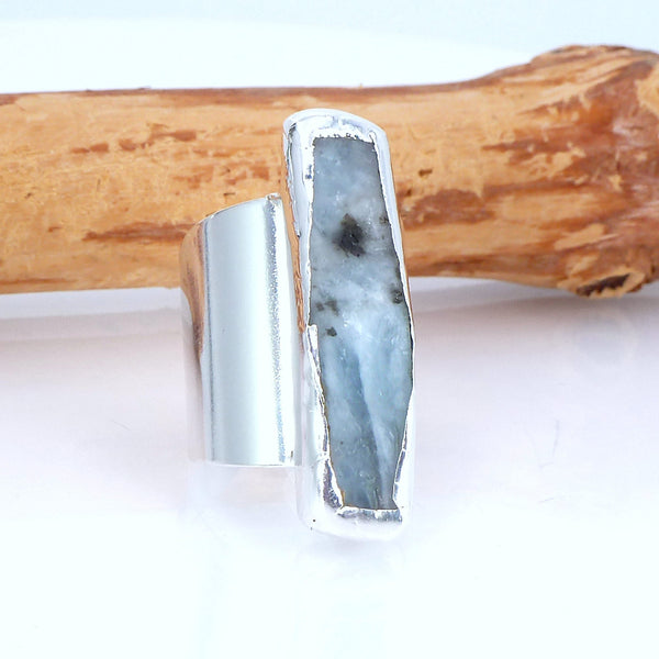 Raw Aquamarine Ring.