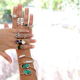 Double Turquoise Cuff.