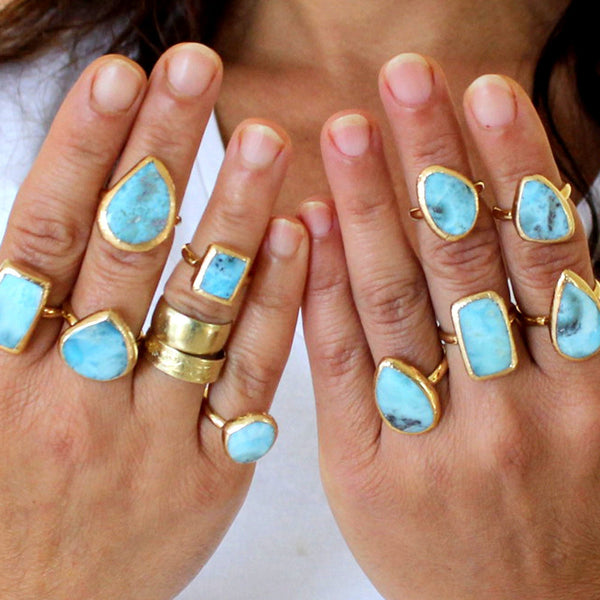 Larimar Ring.