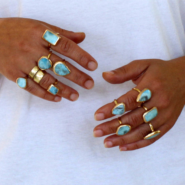 Larimar Engagement Ring.