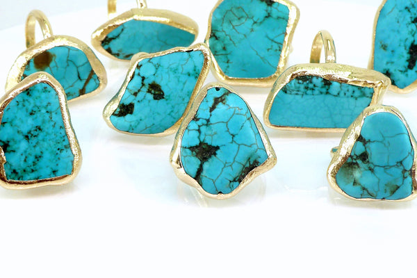 Raw Turquoise  Ring.