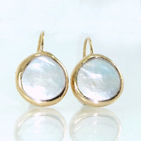 Coin Pearl Earrings.